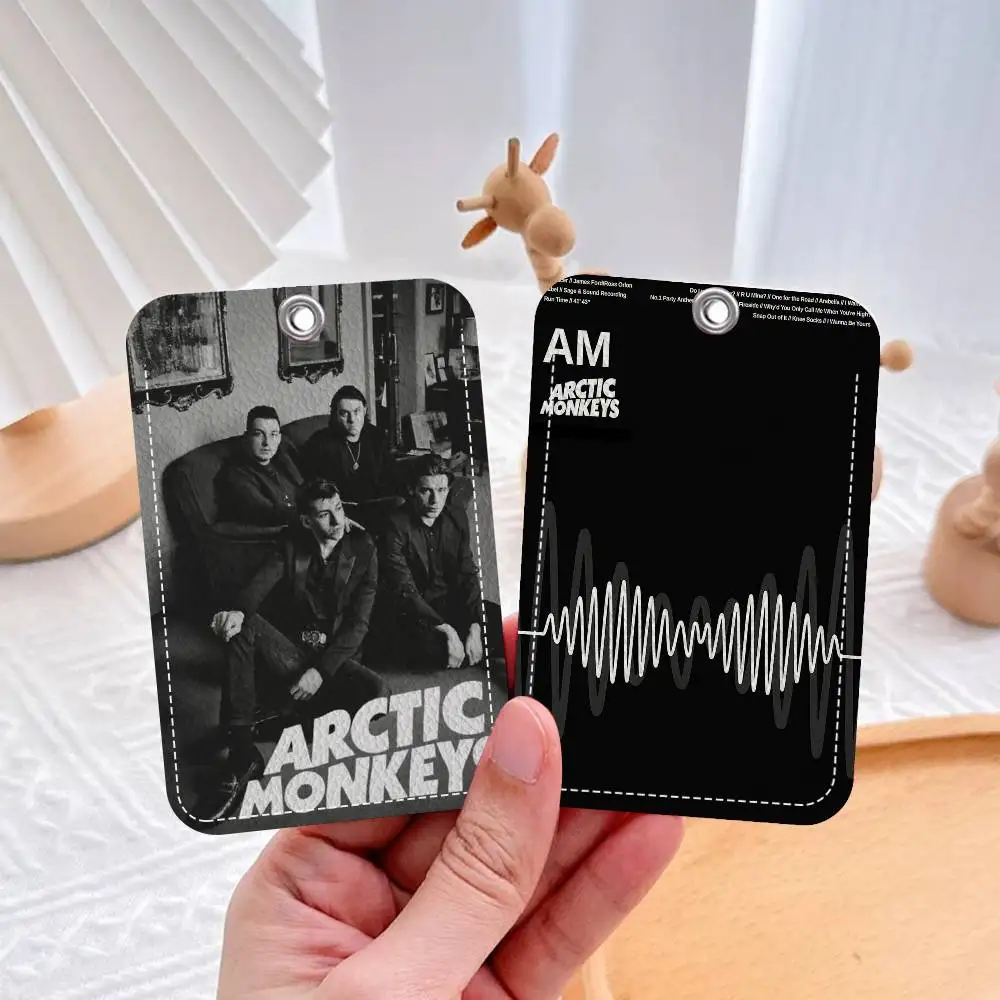 A-Arctic Rock Monkeys Band Badge Holder Keychain For Bank Business Work Card Holder Student Card Protective Case Bus Card