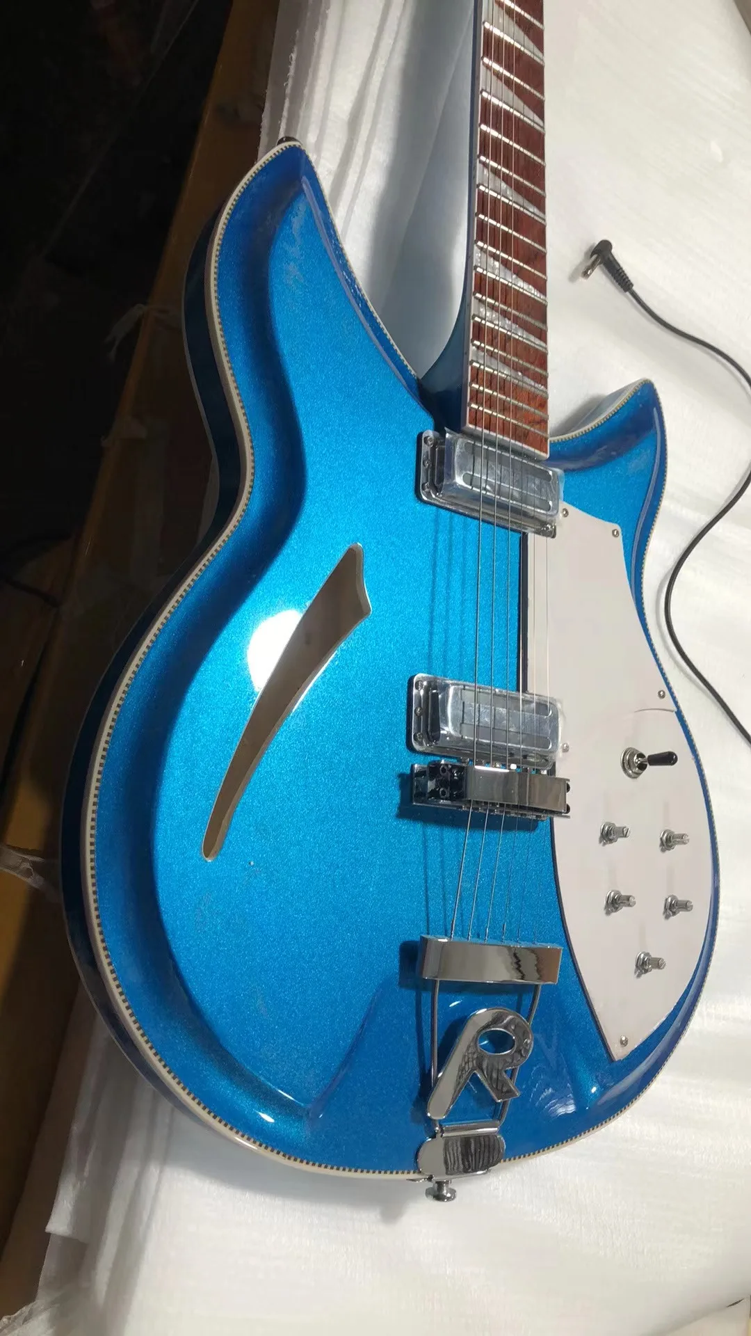 Semi Hollow Electric Guitar Finish Blue