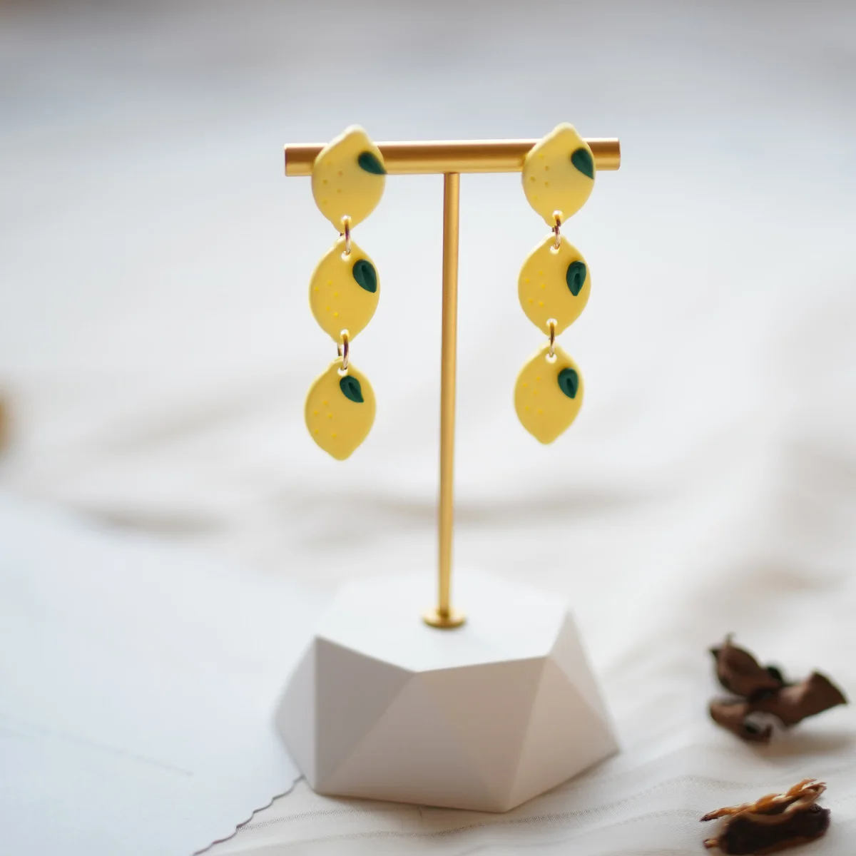 Spring Summer Handmade Polymer Clay Earrings Cute Flower Daisy Fruit Dangle Women\'s Accessory Layer Drop Summer Jewelry Gifts
