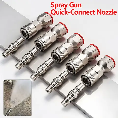 Stainless Steel Quick Connect Airless Paint Sprayer Nozzle High Pressure Fine Atomization Direct Spray Universal Replacement Kit