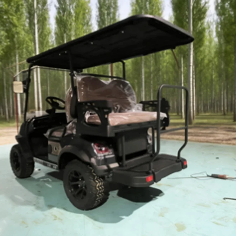 Factory Direct 2/4/6/8 Seater Electric Golf Cart Aluminum Frame Durable Professional Custom Golf Cart Brown High-End Seats
