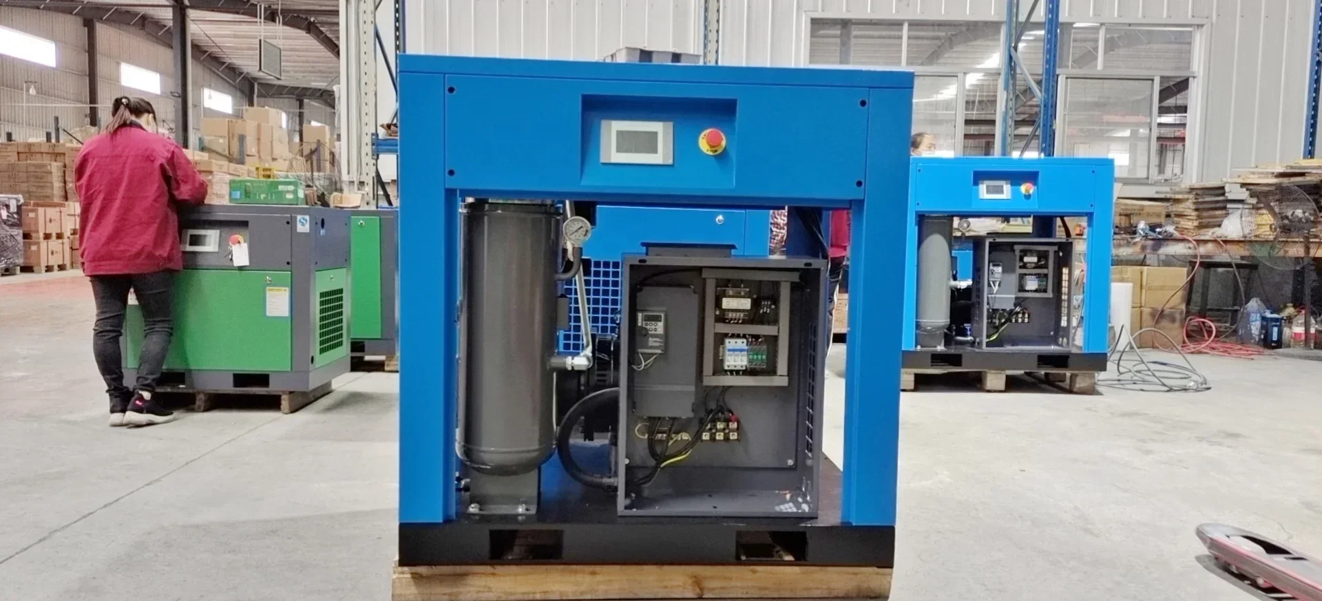 

10HP 7.5kw 10Bar 380V 50HZ 35CFM IP23 Motor screw air compressor