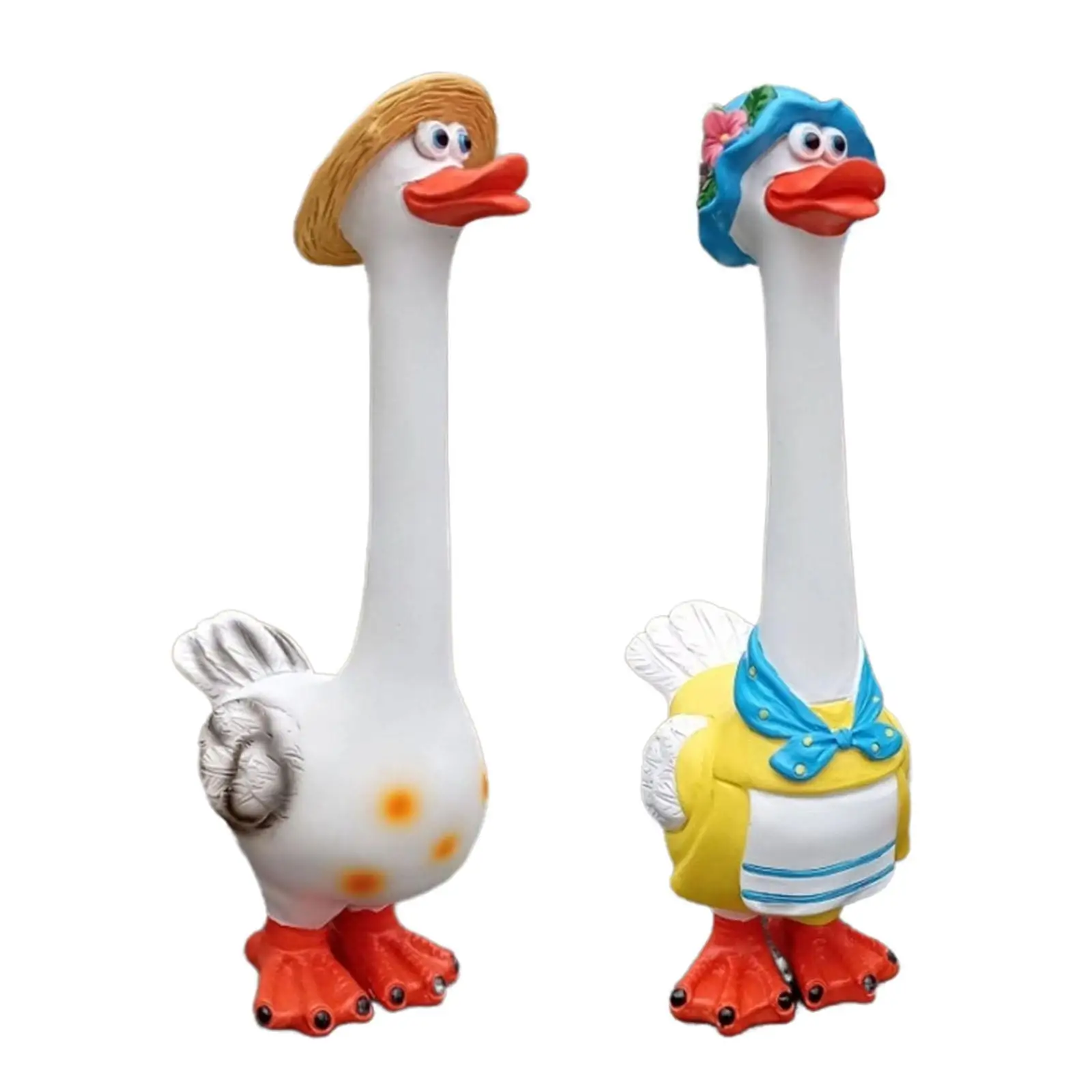 

Duck Statue Resin Figurine Housewarming Gift Cute Balcony Decoration Goose Ornament for Home Office Porch Balcony Patio Yard