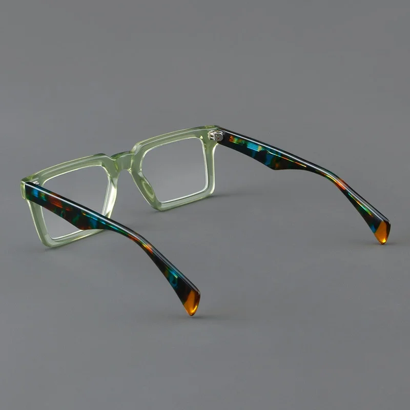 Neu im Jahr 2024: Retro-Quadratische Brillenfassung für Herren, modische optische Brillenfassung für Damen, Modell 25005 – Detail 10