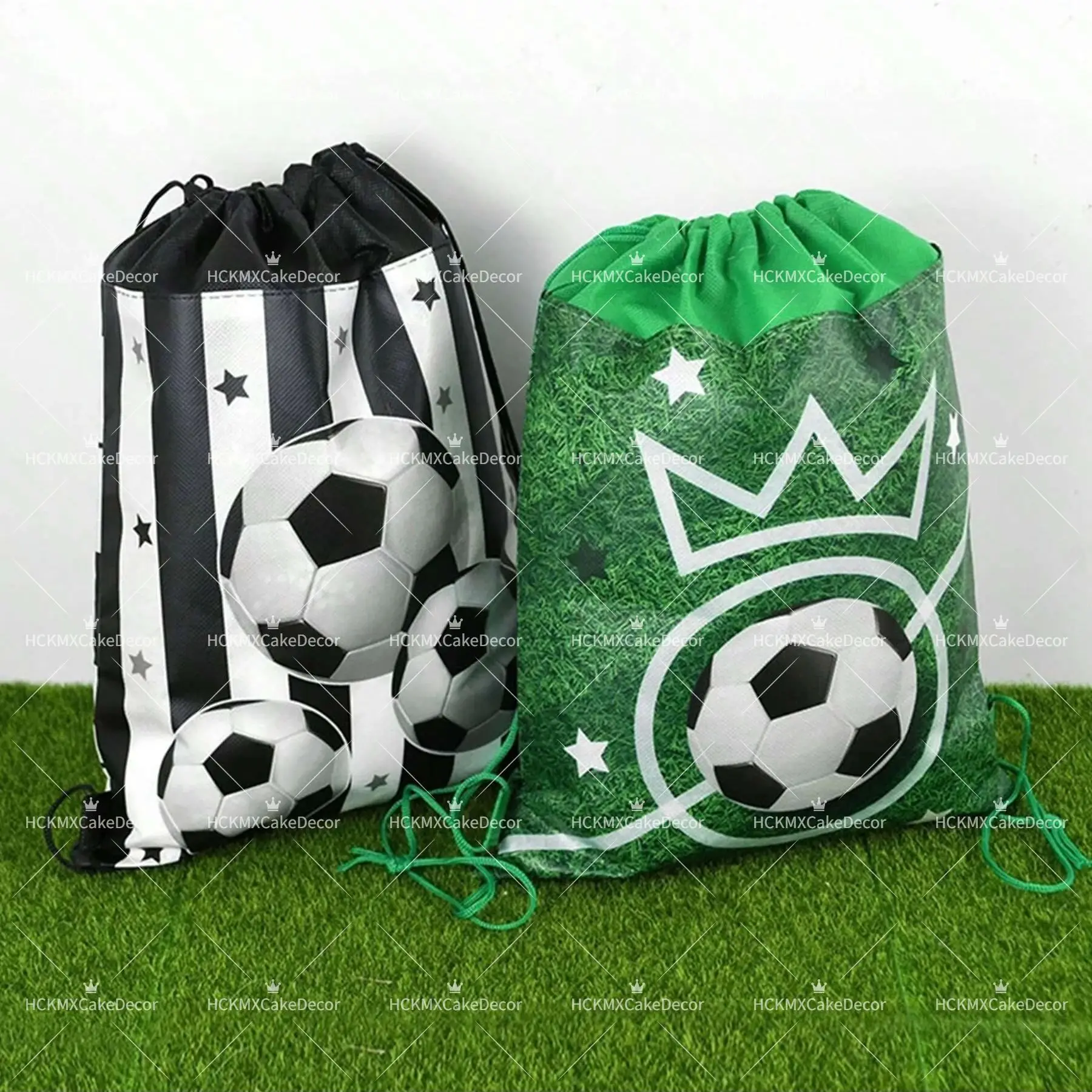 3pcs Soccer Dinosaur Drawstring Backpack Bags for Kids Boys Girls Sport Party Favor Drawstring Sack for Birthday Gift view 3