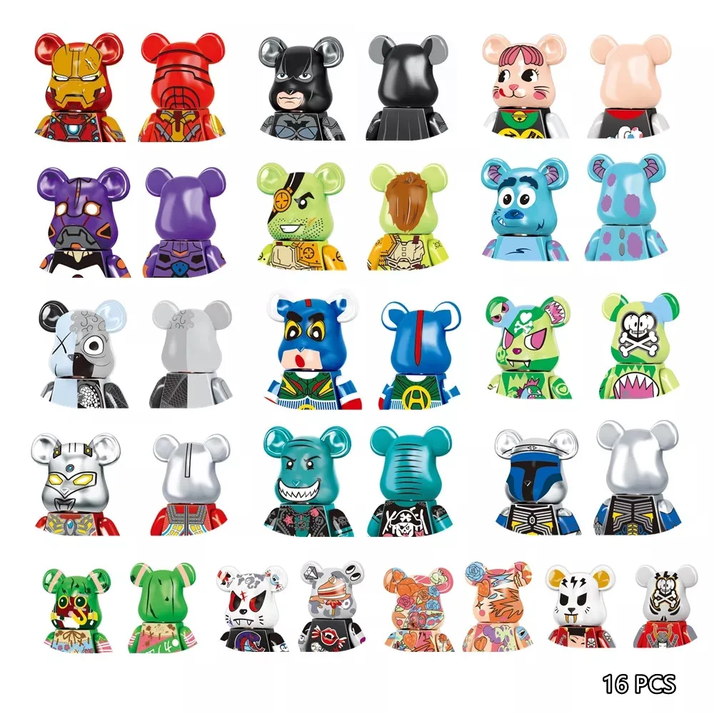 DIY Violence Bear Toy Building Blocks  Collectible Model Mini Action Figures Bricks Educational Toys For Kids Christmas Gifts