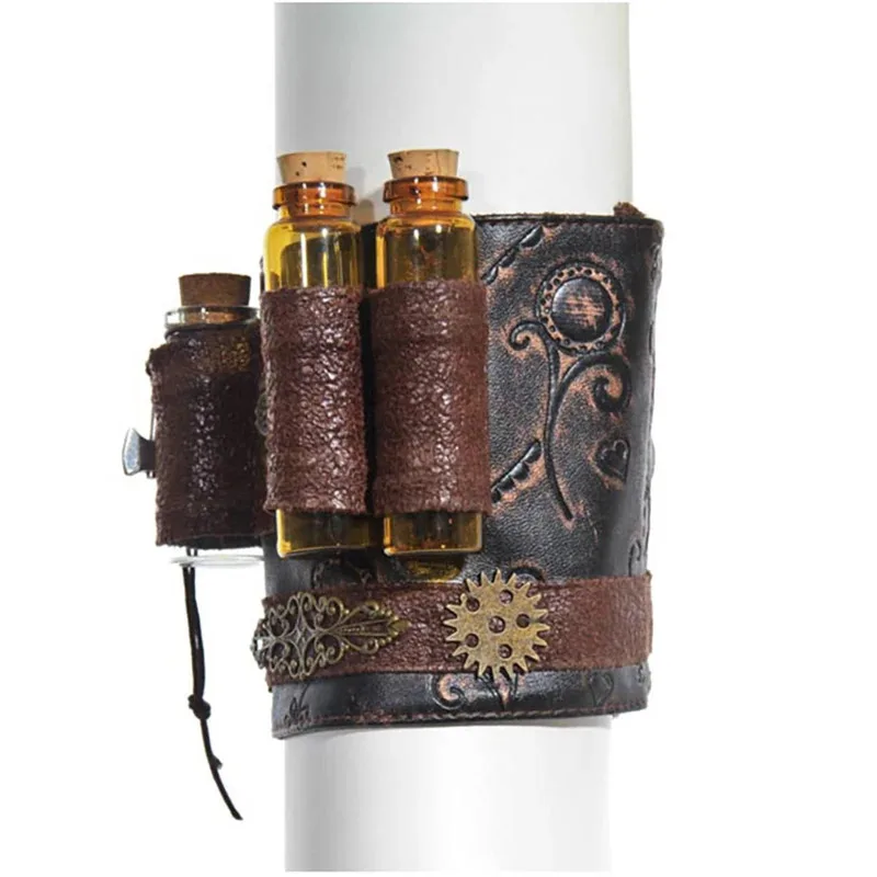 Steampunk غطاء للذراع حلقة الملحقات درع القرون الوسطى الثورة الصناعية الكيمياء الكيمياء الجلود الدعامة ازياء للمرأة