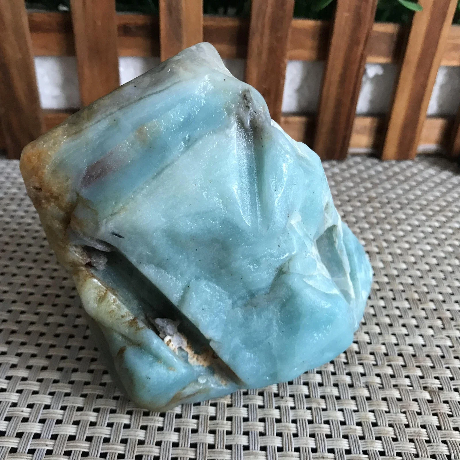 

Natural Amazonite raw stone, energy gemstone, spiritual healing, gift, demagnetization meditation, room decoration, collection