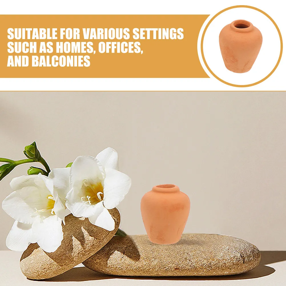 3Pcs Ceramic Flower Pot Set Vintage Breathable Succulent Planter for Office Desk Tabletop Decor Garden Decoration Tools