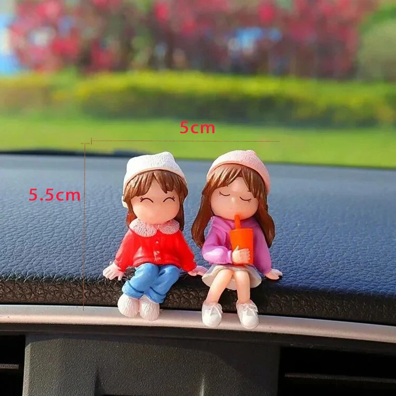 Cute Couple Decoration Car Center Console Ornamentation for VOLVO Rdesign S40 S60 S80 S90 XC40 XC60 XC70 XC90 V40 V60 V70 V90