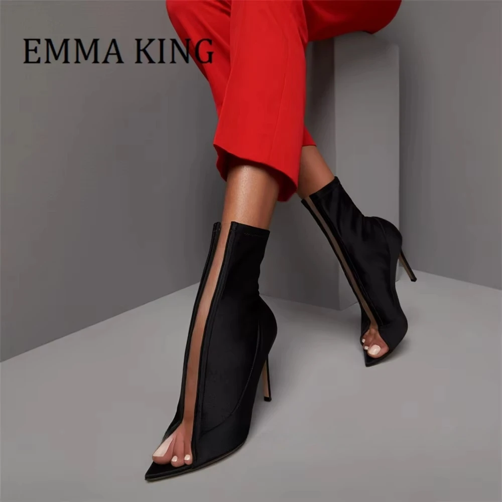 مثير خنجر عالية الكعب الفخذ أحذية عالية اللمحة تو المرأة تمتد فوق الركبة أحذية السيدات أنيقة فستان الحفلات أحذية للنساء