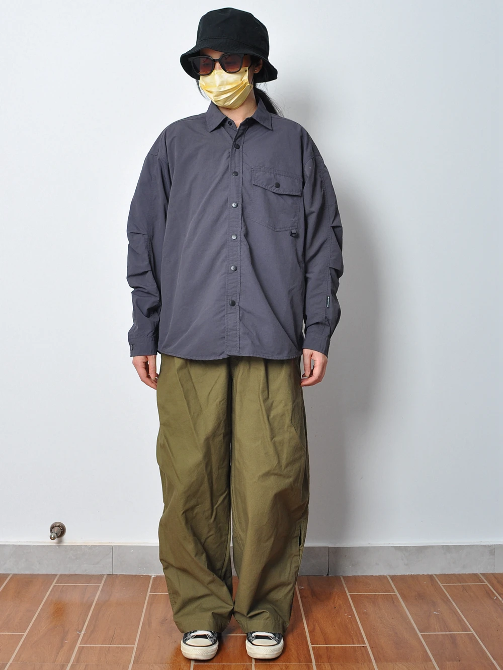 American Sle Skateboard Work Pants y HongKong Sle Loose Straight Casual Tapered Pants Wide Leg Silhouette