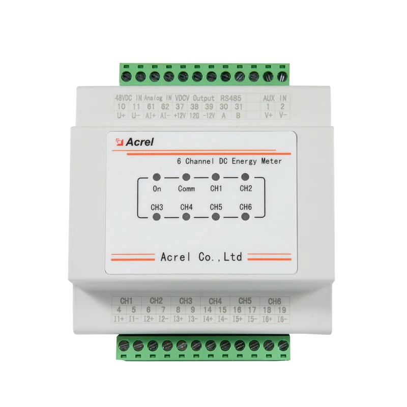 

AMC16-DETT RS485 MODBUS-RTU до 6 схем измеритель мощности постоянного тока для-48 В постоянного тока, телекоммуникационная башня, базовая станция, энергетическая станция