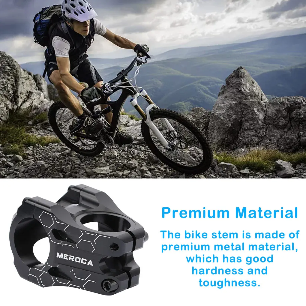 

Bike Short Stem Universal Outdoor Cycling Fitting Handlebar Fixator Aluminum Alloy Hollow Stems Replacement Blue