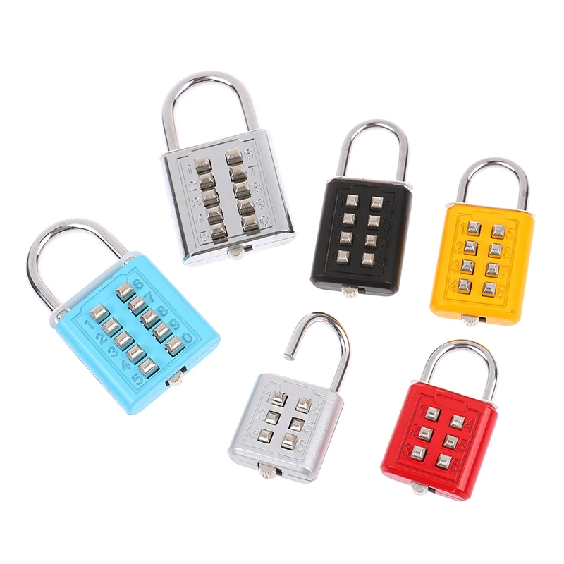 6/8/10 Digit Password Code Combination Padlock Zinc Alloy Suitcase Luggage Travel Code Smart Lock Code Keyed Anti-thieft Lock