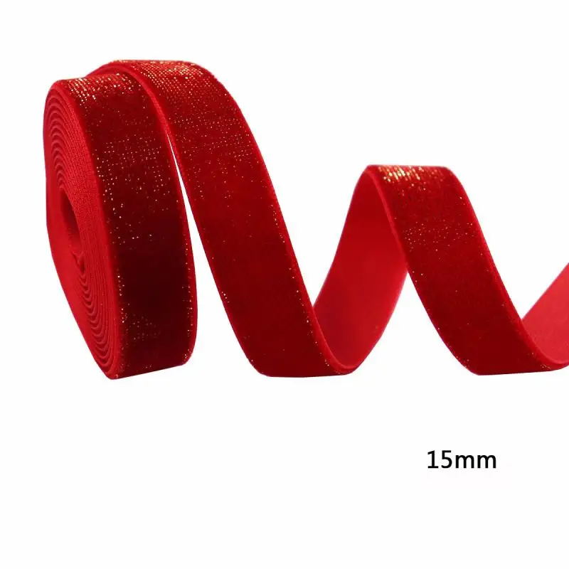 2 Yards 1/1.5/2/2.5/3.8CM Velvet Red Ribbon For Bow Headwear Material Christmas Holiday Gift Box Packaging Decoration TJ20858