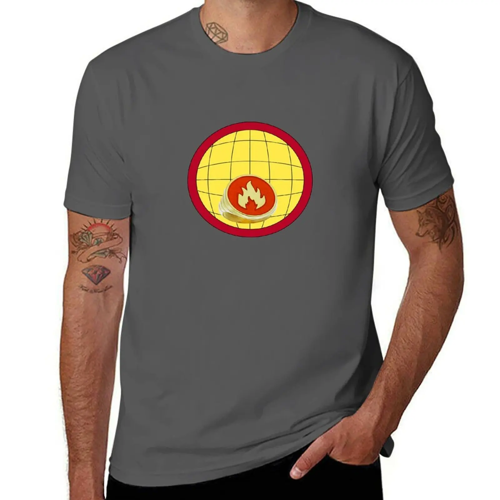 Captain Planet Fire Planeteer Shirt T-Shirt Breathable Workout Short Sleeve Top