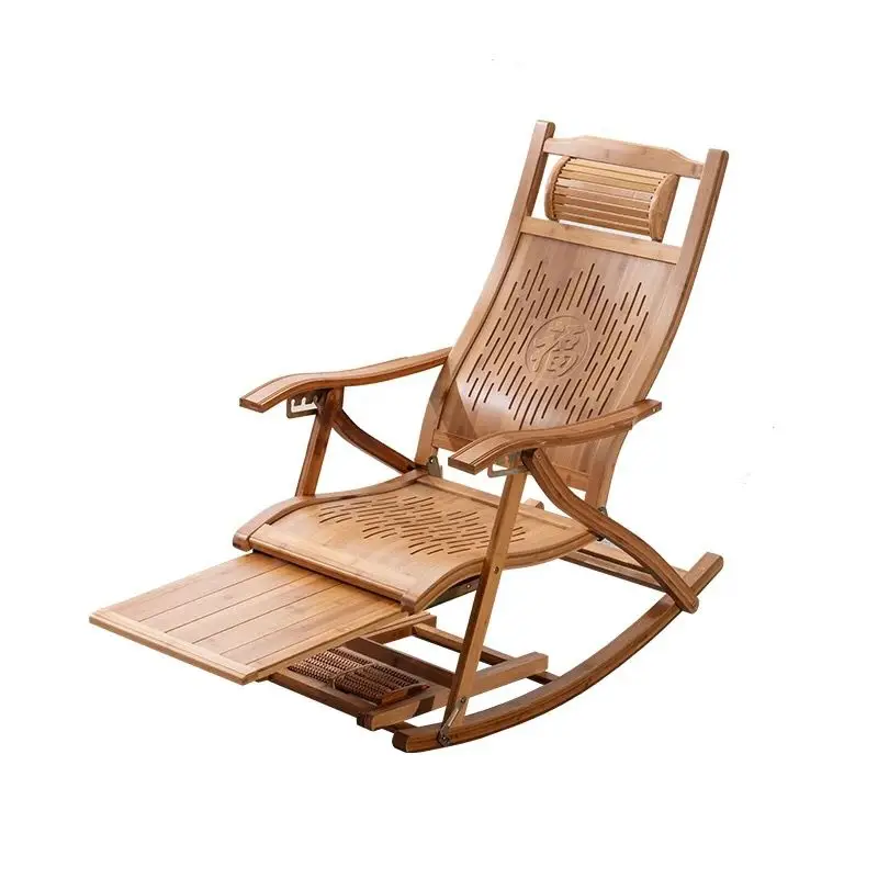 modern folding bamboo rocking chair lounge bed for adults