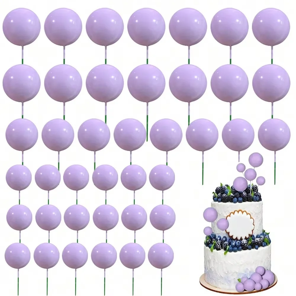 10 Stück Lila Ballon-Kuchenaufsätze Set Mini-Ballon-Sticks für Geburtstag Hochzeit Party Kuchendekoration – Detail 3
