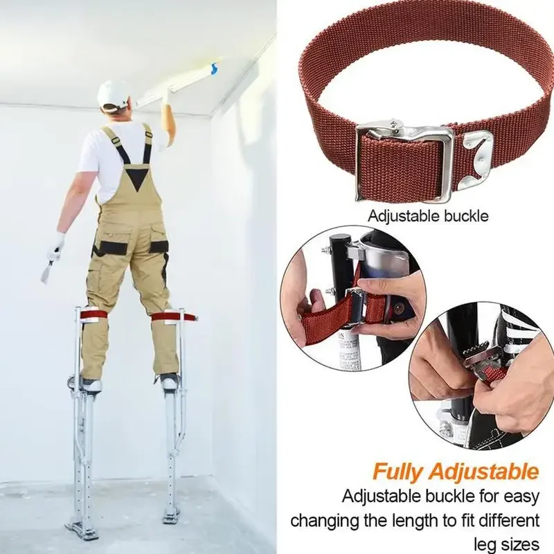 Drywall Stilts Straps Drywall Stilt Replacement Straps Adjustable Household Wall Painting Tools For Construction Renovation