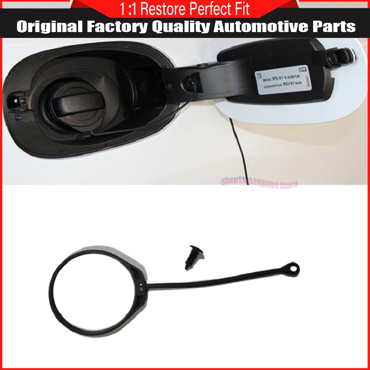 Universal Fuel Cap Anti-Lost Rubber Strap For Audi A1 A4 A5 A6 A7 Q3 VW Seat Skoda Fabia Octavia Superb Petrol Diesel