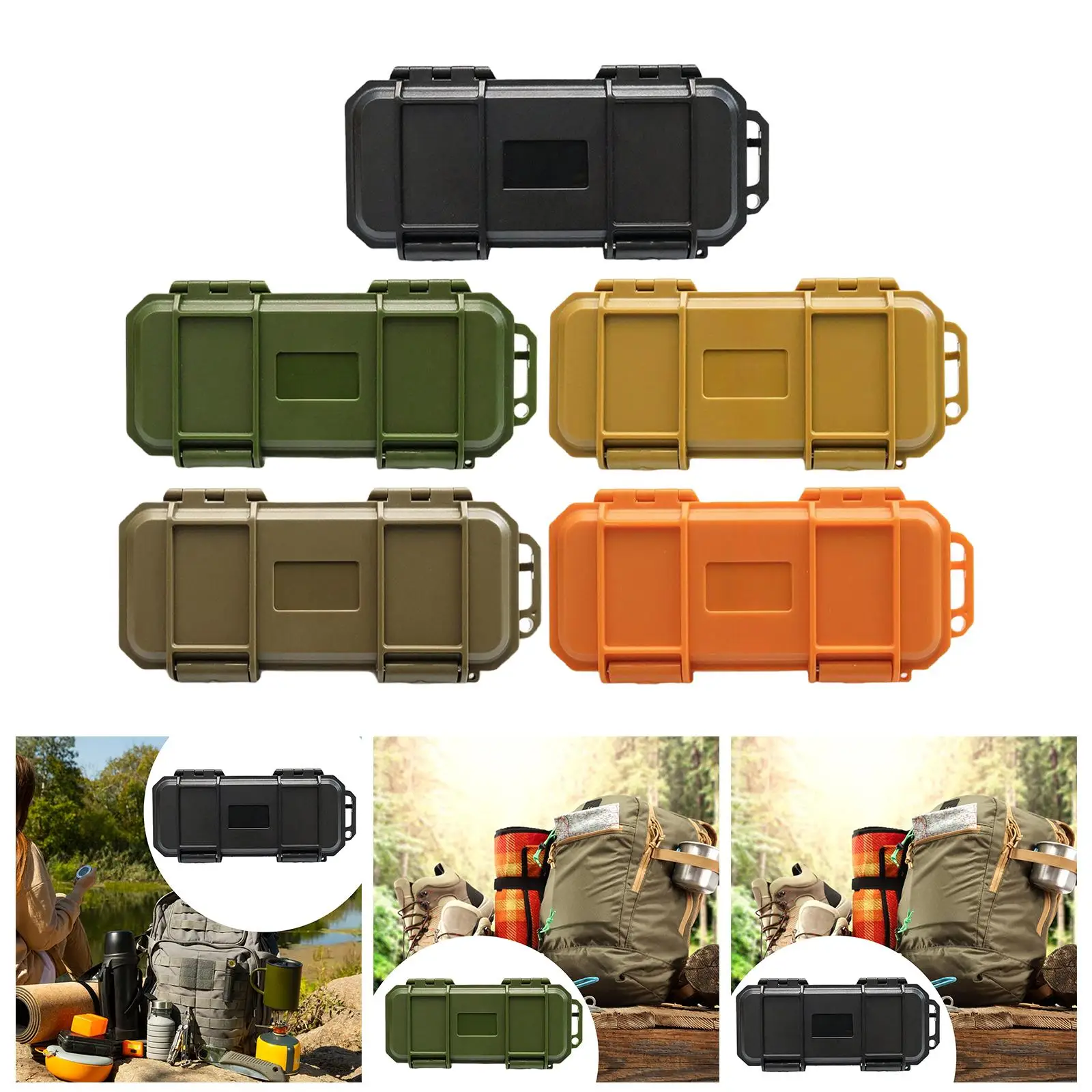EDC Tool Case Box Organizer Versatile Lightweight Portable for Outdoor Survival Sturdy 17.6x8.5cm Waterproof Sealed Case