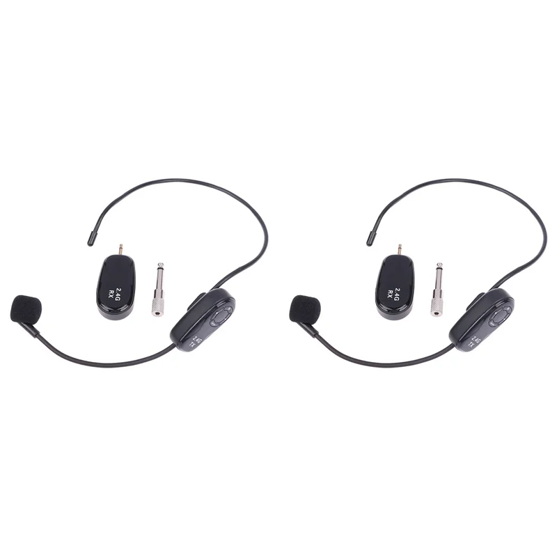 

2X Universal 2.4G Wireless Headset Bee Teaching Amplifier Sound Ear Hanging Headset Microphone Microphone-A74Z