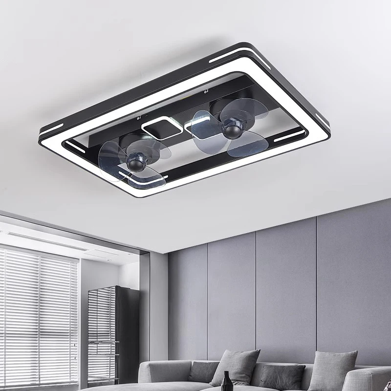 مصابيح سقف حديثة مع مصباح LED ، مروحة سقف قابلة للطي ، مصباح غرفة النوم ، إضاءة غرفة المعيشة