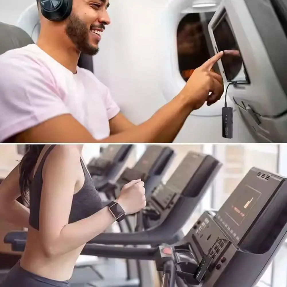 Bluetooth 5.0 Transmitter Receiver Wireless 3.5mm Audio Adapter for TV PC Headphones Home Sounds System Car