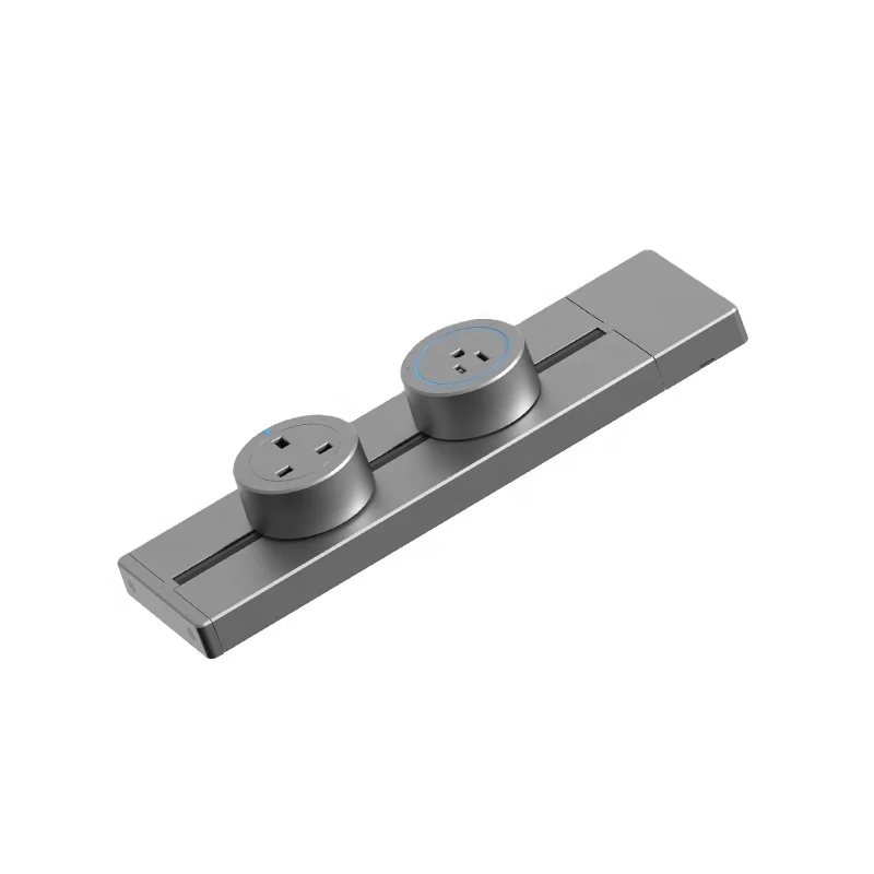 32A 8000W UK/US/EU Multi Plug Universal Smart Oiifce Kitchen Wall Sliding Power Track Socket