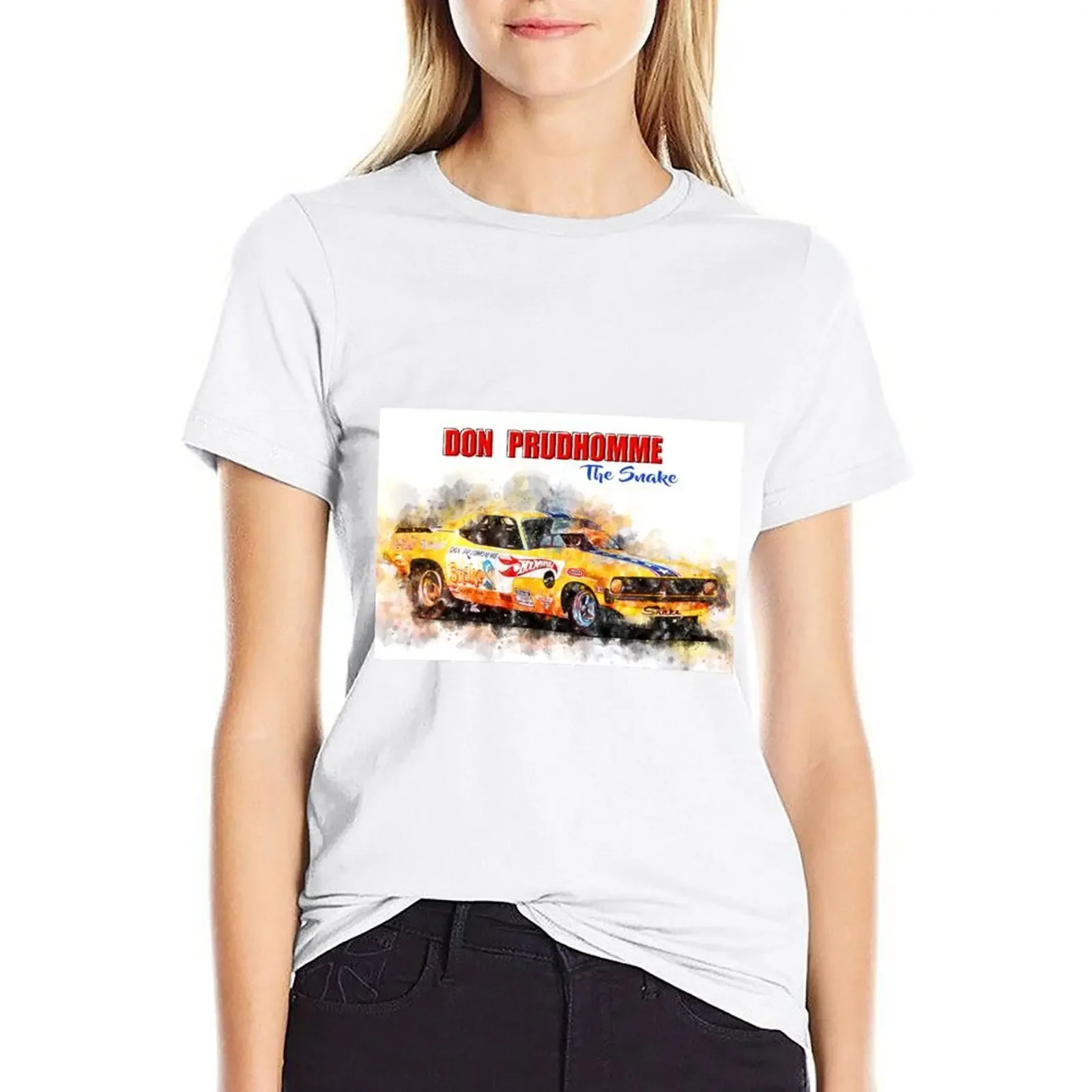 

Don Prudhomme, The Snake T-shirt summer clothes Female clothing graphics western t-shirt dress for Women