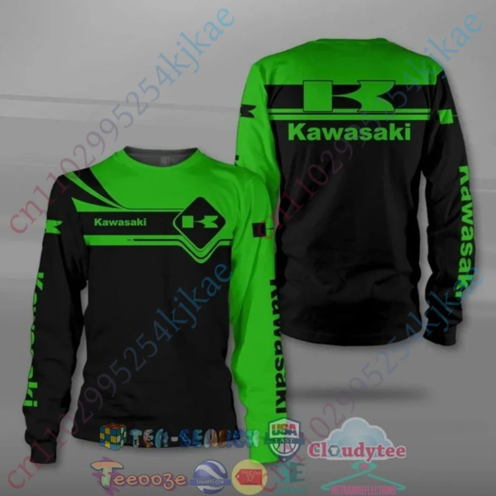 

Kawasaki Long Sleeve T-shirts Men's Clothing Top Casual Anime Round Neck Long Sleeve Tee Harajuku Streetwear Tshirt Unisex Top