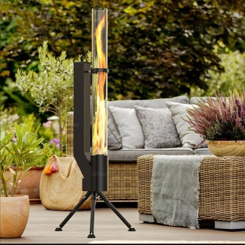 

Vertical wood burning furnace patio heating furnace outdoor camping