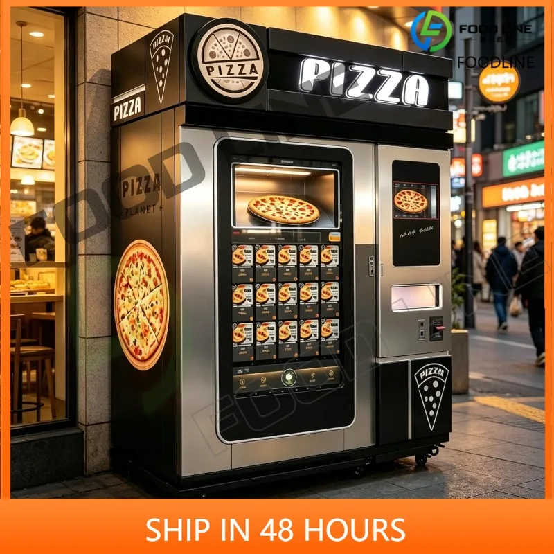 Fully Automatic Smart Pizza Vending Machine Commercial Fast Food Pizza Maker Touch Screen Cashless Payment System for Mall