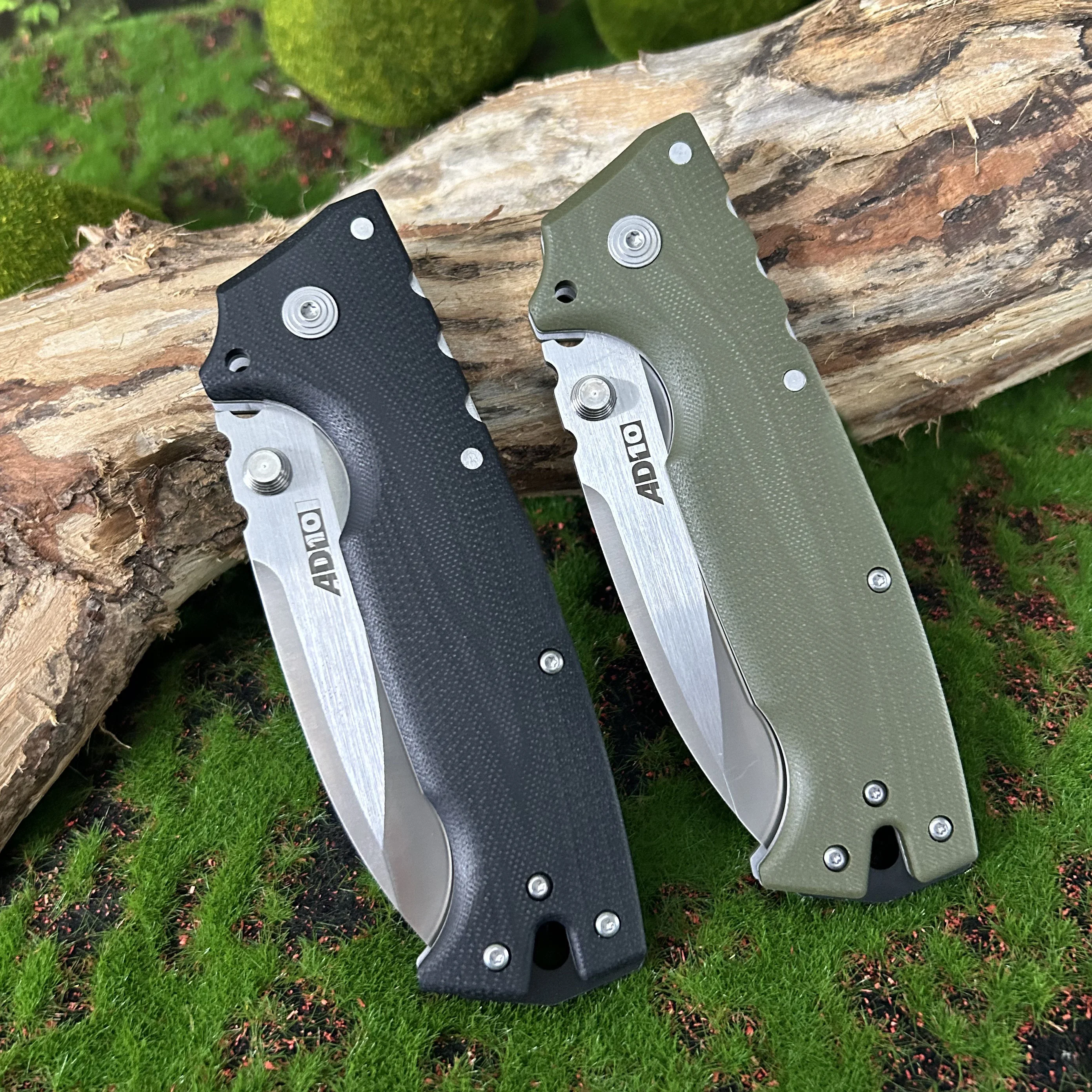 NEW COLD AD10 Outdoor Men\'s Folding Knife S35VN steel G10 Handle Multifunctional High Hardness EDC Hunting Self-defense Knife
