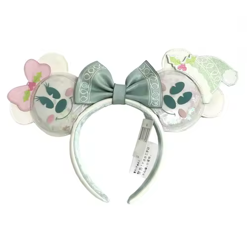 2026 Mickey Mouse Ears Headband 2025 Cinderella Rapunzel Princess Bow Minnie Ear Headwear for Adult Kids Holiday Hairband - Image 12