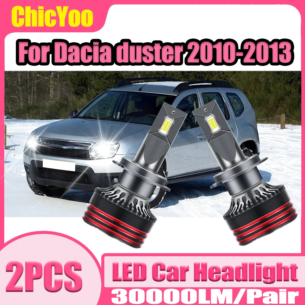 

2 шт. 150 Вт автомобильные лампы для фар 30000 лм H7 LED, 6000K белый свет, Plug and Play, 12В для Dacia Duster 2010-2013