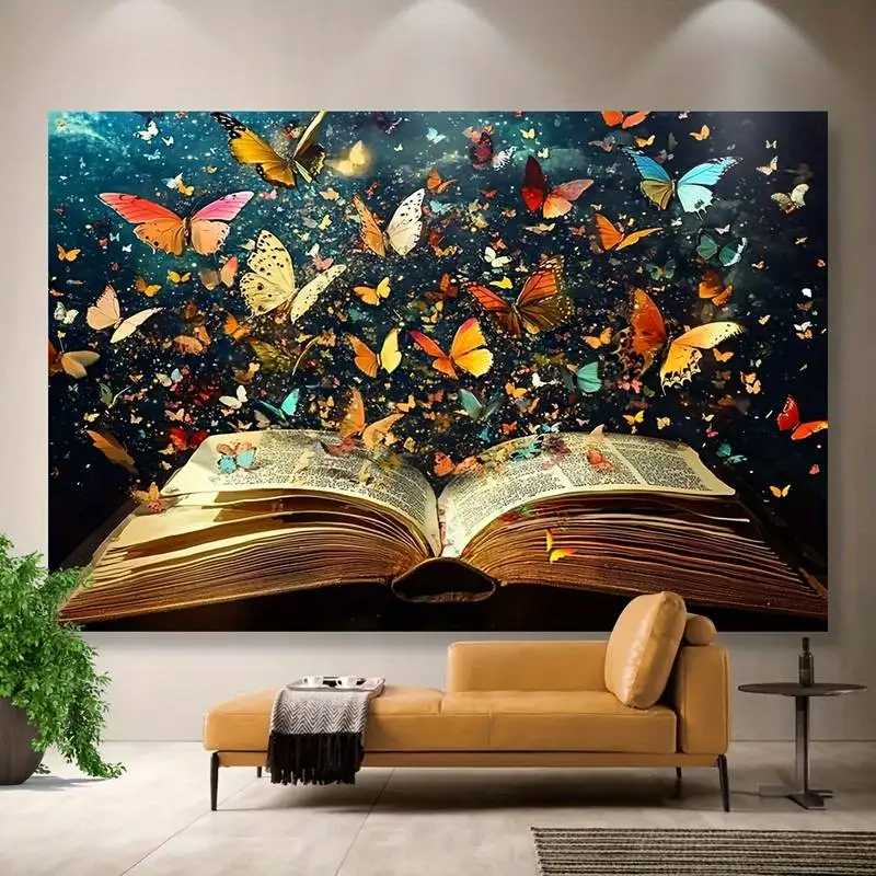 

Зачарованная книга и гобелен-бабочка — настенный гобелен «Волшебная фантазия» для химерного домашнего декора