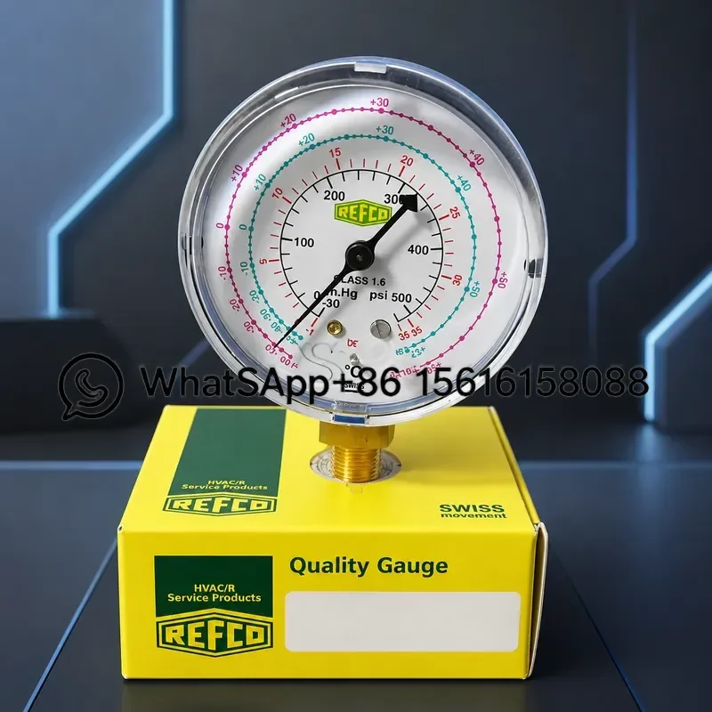 Original Wolters Kluwer REFCO R410A AC Manifold Gauge Set Class 1.6 M2-555-DS-R32 Refrigerant Pressure Meter for HVAC
