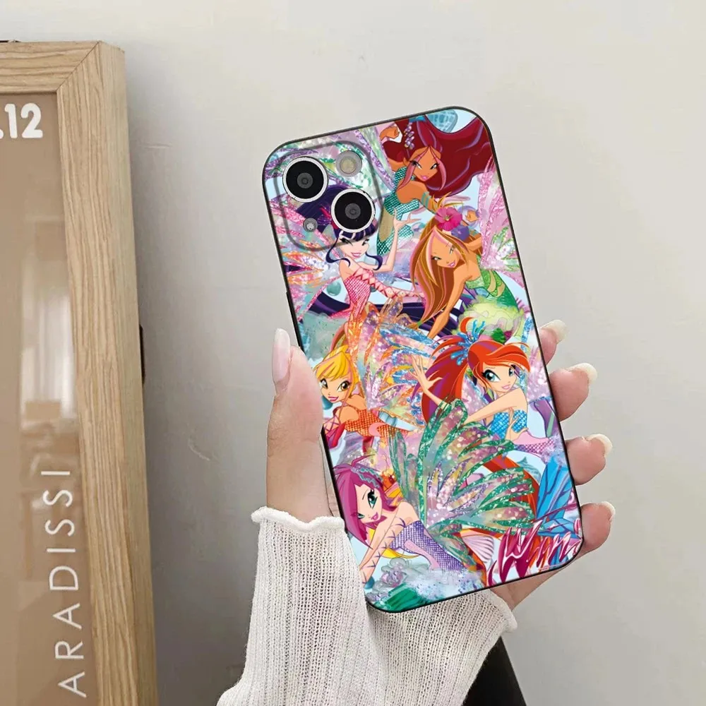 Etui na telefon Girl Winx Clubs do iPhone 15,14,13,12,11 Plus,Pro,Max,XR,XS,X,7,8 Plus,SE,Mini Silicone Soft