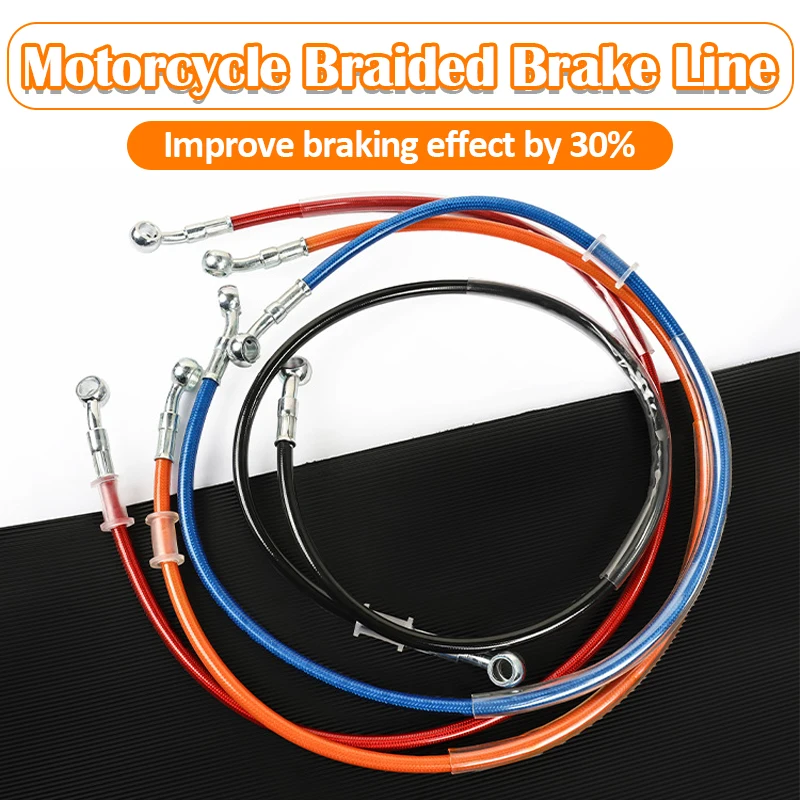 

Плетеная тормозная линия, металлический шланг для мотоцикла, масляная трубка от 400 до 2200 мм, 10 мм для электромобиля с дисковым тормозом