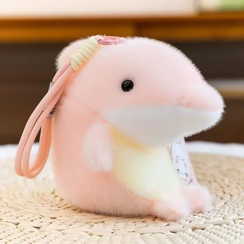 Kawaii Plush Keychain Ocean Animal Cat Bag Pendant Cherry Blueberry Adorable Mini Fluffy Phone Strap Aesthetic Collectible Decor