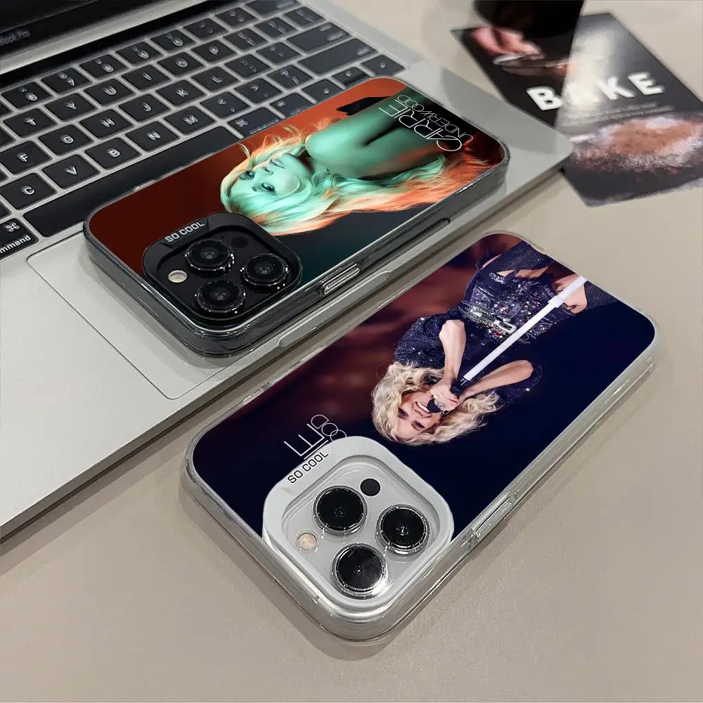 

Чехол для мобильного телефона Carrie Underwood для iPhone 17, 16, 15, 14, 13, 12, 11 X XR XS 8 7 Pro Max Plus, полупрозрачный цветной чехол