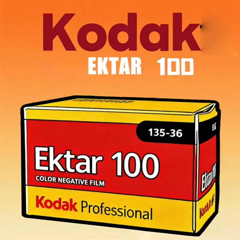 Rollo de Película Negativa a Color KODAK Ektar 100 de 135 Colores, 35MM, Colores Ricos, Profesional, para Cámaras de Película 135 (Vencimiento 2027)
