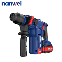 NANWEI H8281 20V Max Brushless 28mm Concrete Breaker Cordless Rotary Hammer Kit Battery Power Hammer Drills