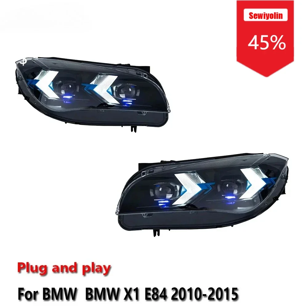 

Sewiyolin Car LED Headlight Light Assemblies For BMW X1 E84 2010-2015 Auto Fog DRL Brake Turn Signal Lamp Plug and Play