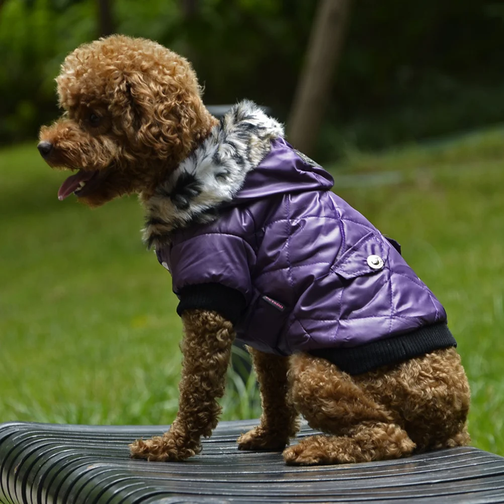 

Clothes for Pets Coats Warm Fleece Clothing Puppy Hoodie Dog Harness Raincoat Fall and Winter
