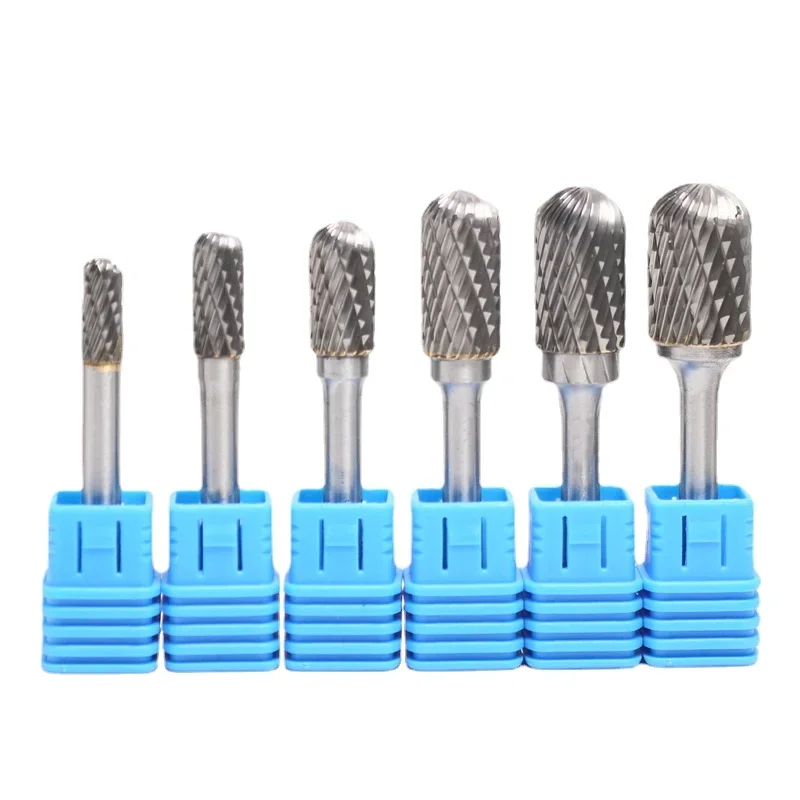 

1Pcs, CX Type Tungsten Carbide Burr Set, Cylinder Shape with Radius End Rotary File, 3-6mm Shank for Die Grinder Bits Drill