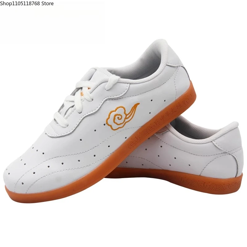 

Genuine Leather Kung Fu Tai Chi Shoes Martial Art Shoes Wushu Sport Sneakers Cowhide Leather Unisex