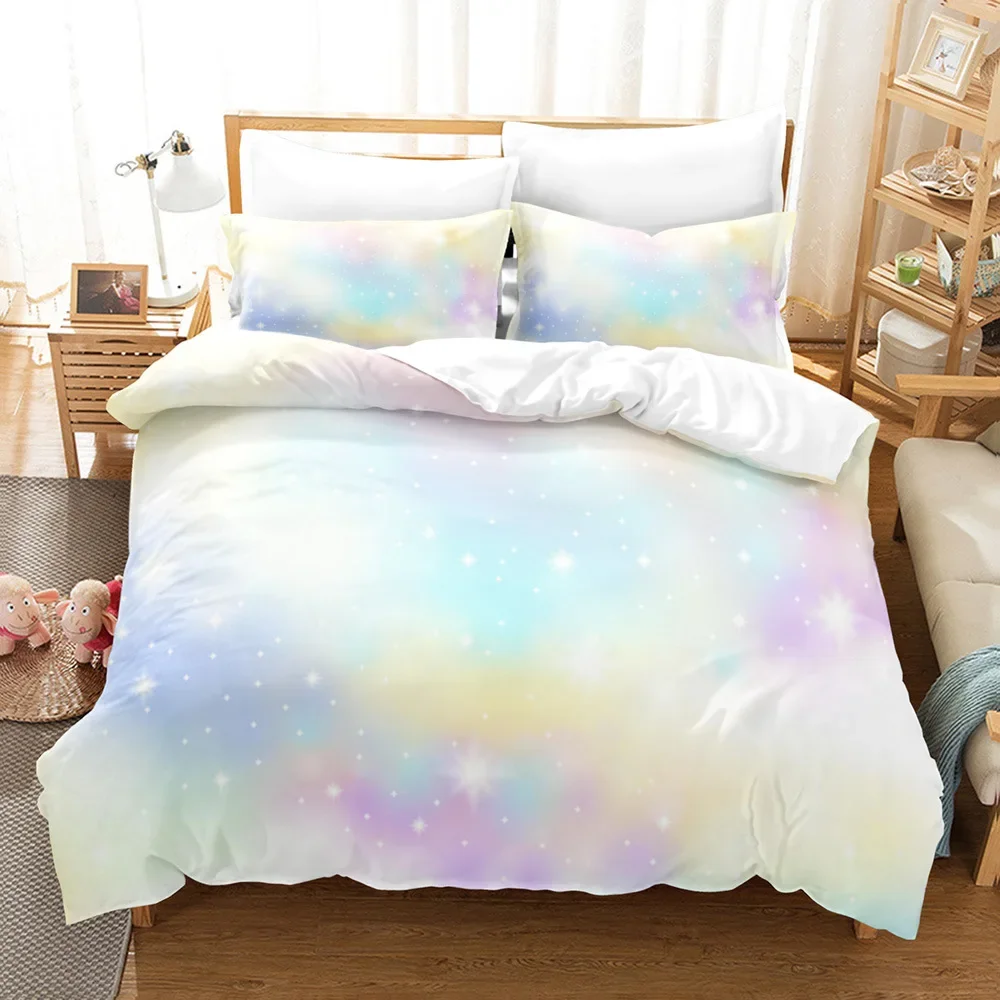 Dream Princess Bed Coer Sets Girl 100% High Quality Comforter Bedding Sets Hot Duvet Cover Set Castle Cartoon Bedclothes Full